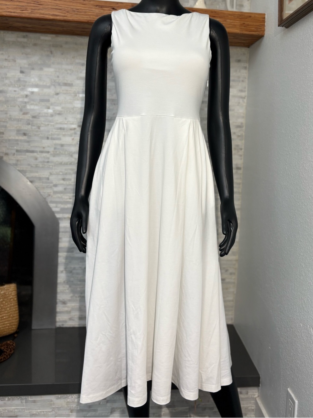 OGLmove, Boatneck Bamboo Ponte Bra Midi Dress